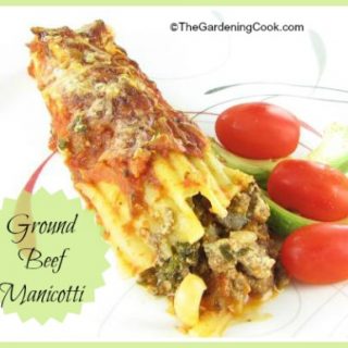 Manicotti with Meat and Fresh Vegetables