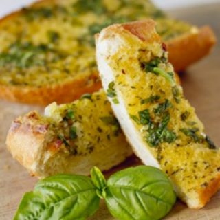 Basil and Parsley garlic Bread