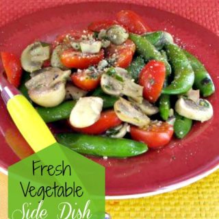 Sugar Snap Peas Mushrooms and Tomatoes in Wine