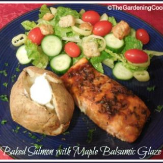Baked Salmon with Maple Balsamic Glaze