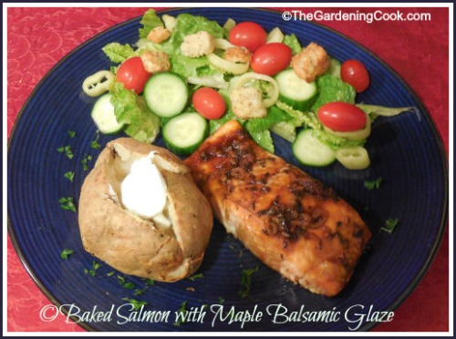 Baked Salmon with Maple Balsamic Glaze