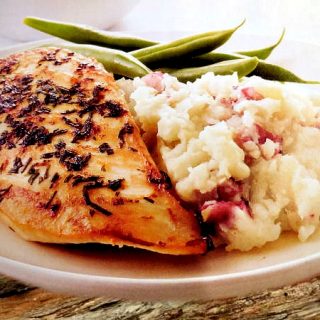 Orange Rosemary Chicken with Garlic Mashed Potatoes