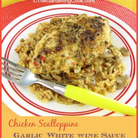 Chicken Scaloppine with Garlic and White Wine