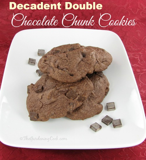 Decadent Double Chocolate Chunk Cookies