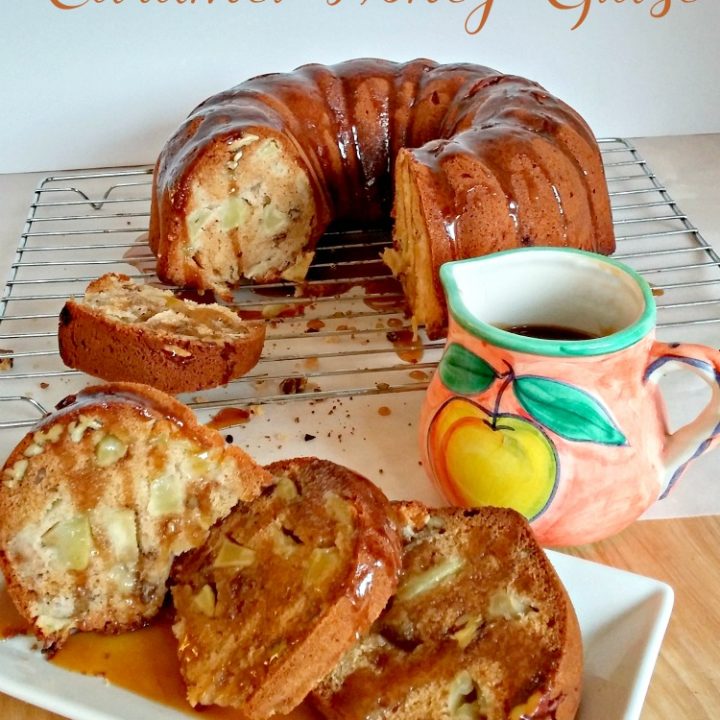 Honey Apple Cake with a Caramel Glaze