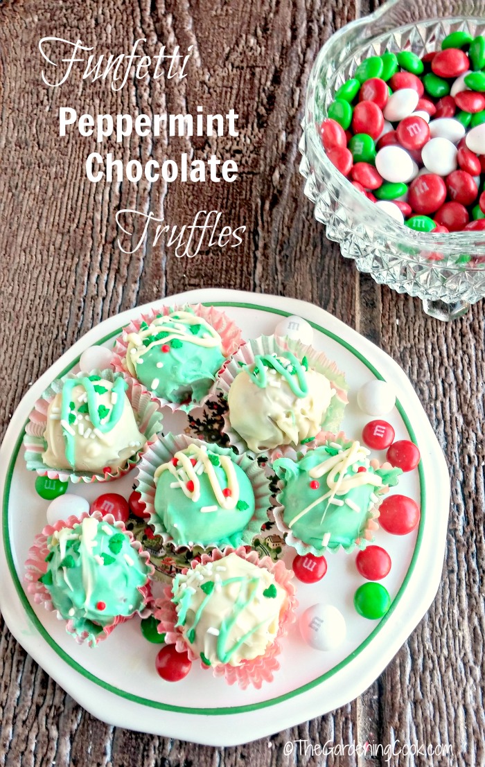 Funfetti Peppermint Chocolate Truffles - New Christmas Sweet Treat