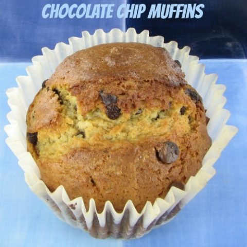 Bakery Style Jumbo Chocolate Chip Muffins