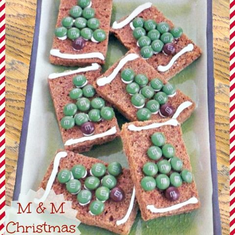 M & M Gingerbread Christmas Tree Cookies