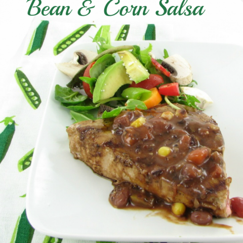Orange Tuna With Black Bean and Corn Salsa
