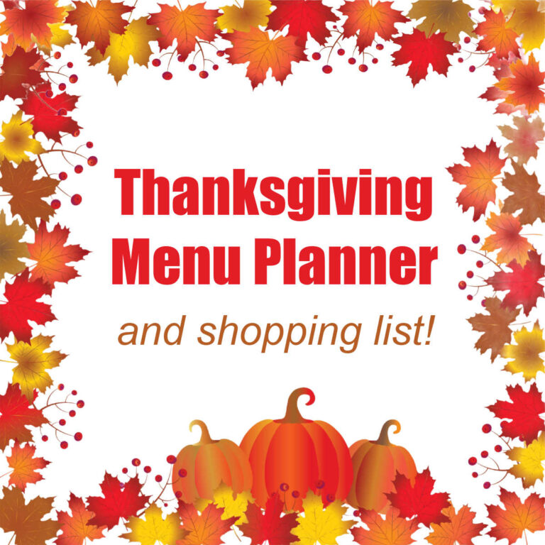 Thanksgiving Menu Planner – Free Menu Planning Printable